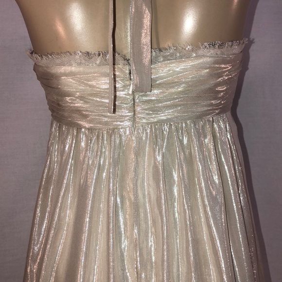 BCBG Maxazria Metallic Halter Dress - Picture 6 of 9
